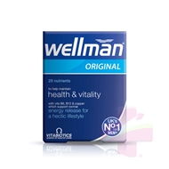 قرص مولتی ویتامین ول من ویتابیوتیکس خارجی Wellman بسته 30 عددی